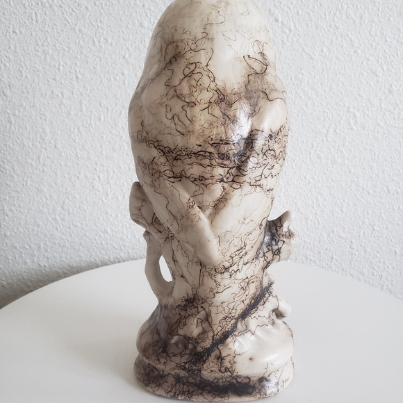 #Native American Pottery Horse Hair Owl Figurine Stature - Picture 15 of 15